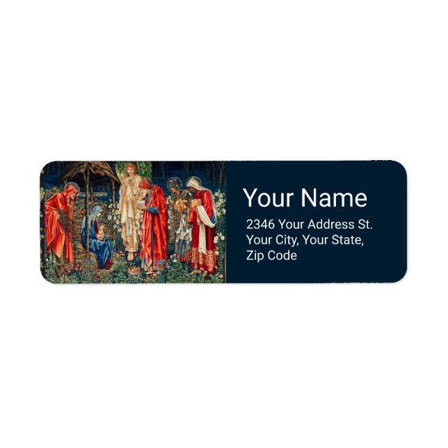 ADORATION OF MAGI Morris,Burne-Jones   Label (Front)