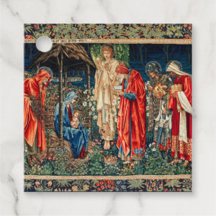 ADORATION OF MAGI Morris,Burne-Jones  Rectangular  Favor Tags