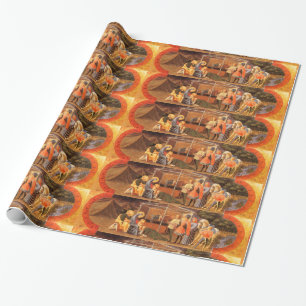 ADORATION OF MAGI / NATIVITY CHRISTMAS GREETINGS WRAPPING PAPER