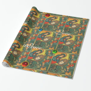 ADORATION OF MAGI , NATIVITY CHRISTMAS PARCHMENT WRAPPING PAPER