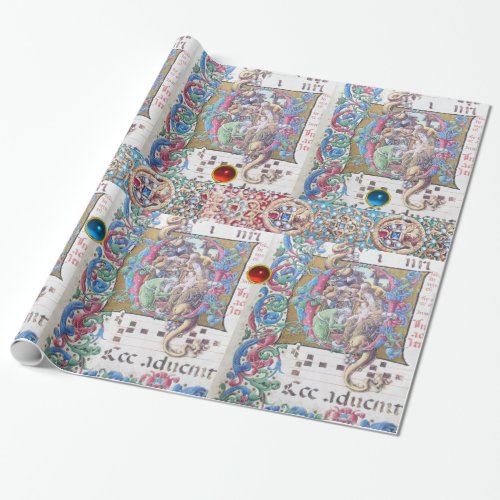 ADORATION OF MAGI  NATIVITY MONOGRAM WITH DOLPHIN WRAPPING PAPER