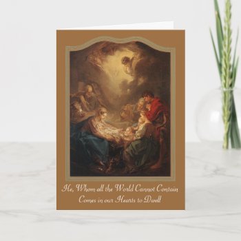 Adoration Of Shepherds - Boucher 1750  He  Whom... Holiday Card by srmarieemmanuel at Zazzle