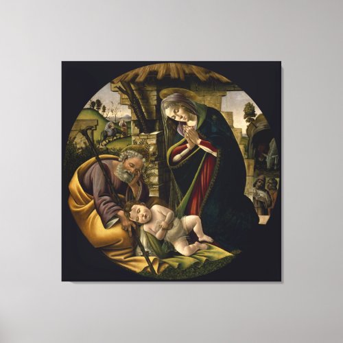 Adoration of the Christ Child Botticelli Canvas Print