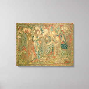 Adoration of the Christ child (Tapestry) Canvas Print