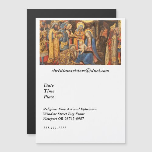 Adoration of the Kings  Adorazione dei Magi Magnetic Invitation