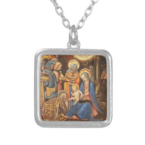 Adoration of the Kings  Adorazione dei Magi Silver Plated Necklace