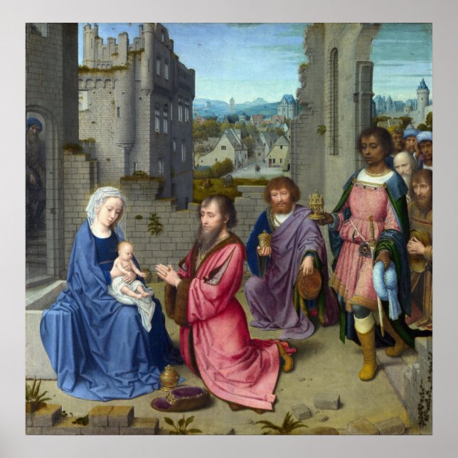 Adoration of the Kings - Gerard David - c1475 Poster (Front)