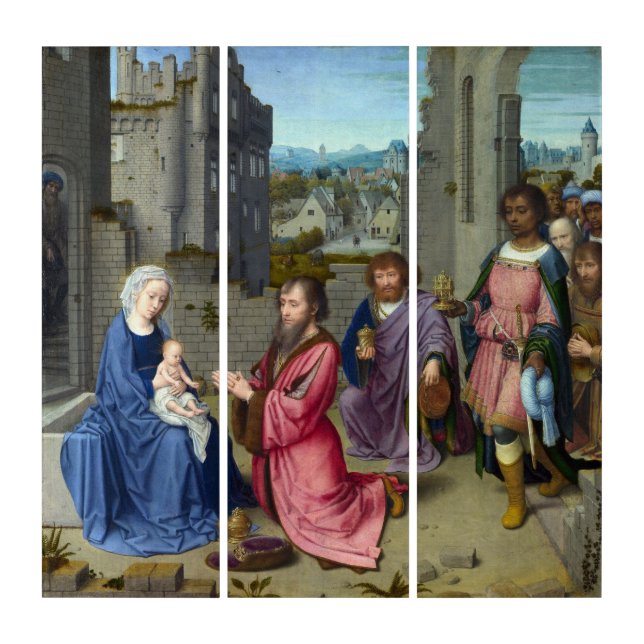 Adoration of the Kings - Gerard David - c1475 Triptych (Front)