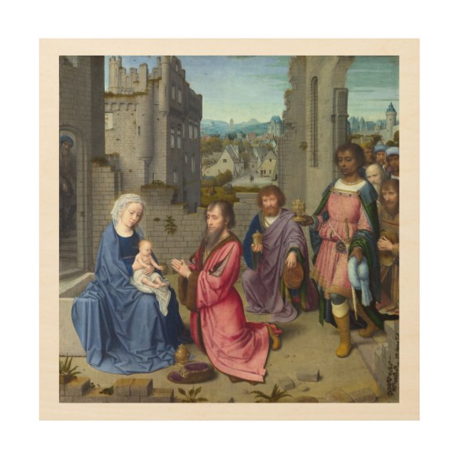Adoration of the Kings - Gerard David - c1475 Wood Wall Art (Front)