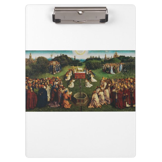 Adoration of the Lamb by Jan van Eyck Clipboard (Front)