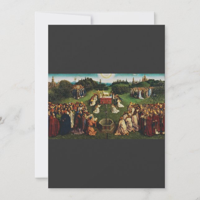 Adoration of the Lamb by Jan van Eyck Invitation (Front)