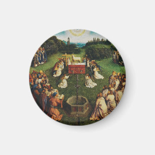 Adoration of the Lamb by Jan van Eyck Magnet
