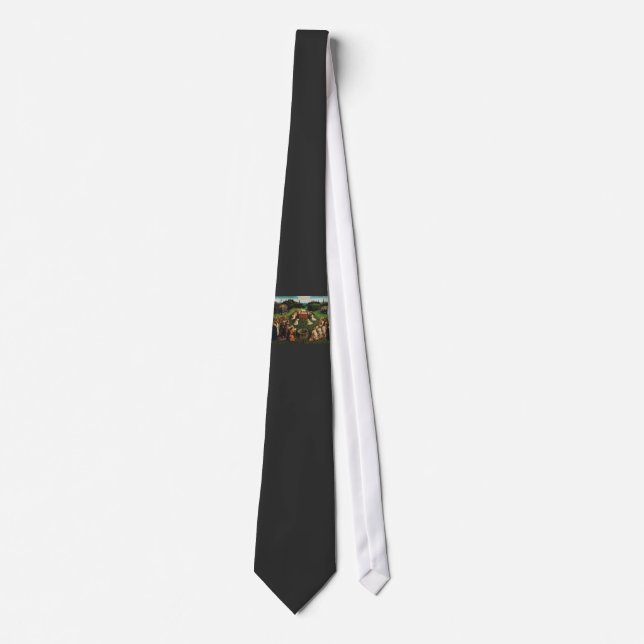 Adoration of the Lamb by Jan van Eyck Neck Tie (Front)