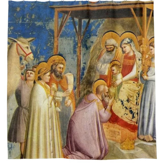 Adoration Of The Magi 1305 Giotto Shower Curtain (Front)