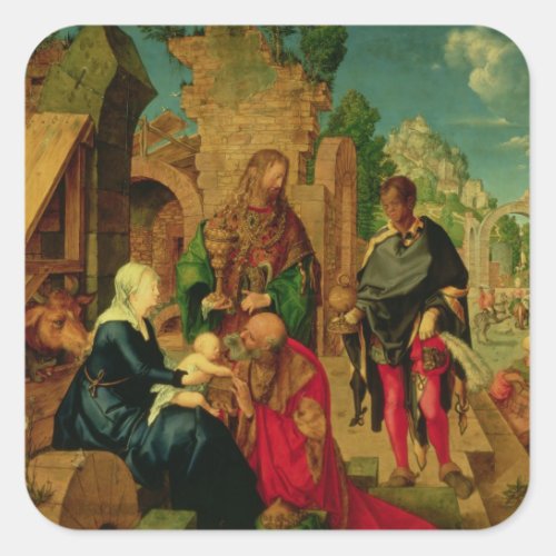 Adoration of the Magi 1504 Square Sticker