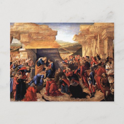 Adoration of the Magi _ Botticelli Postcard