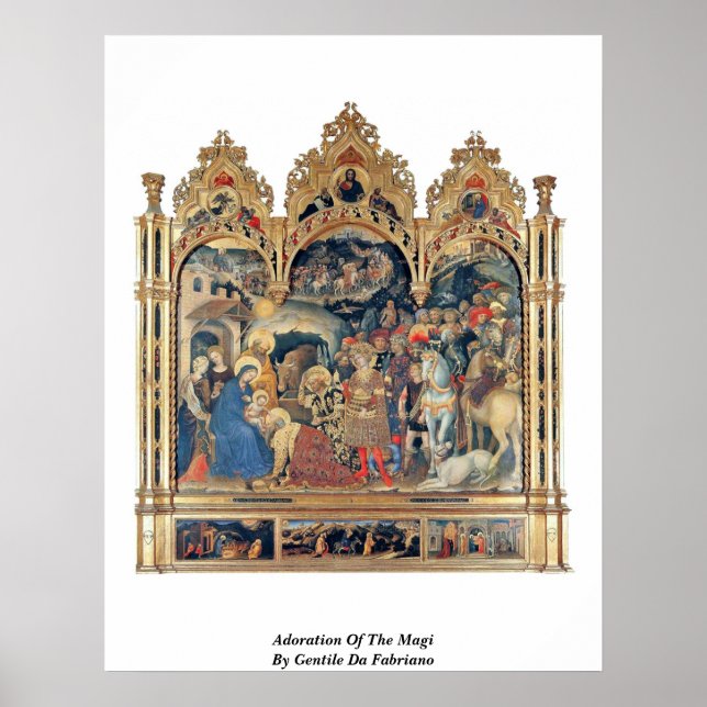 Adoration Of The Magi By Gentile Da Fabriano Poster (Front)
