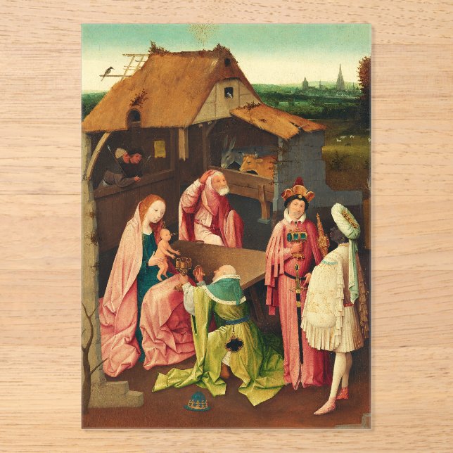 Adoration of the Magi by Hieronymus Bosch Acrylic Invitations (Front)