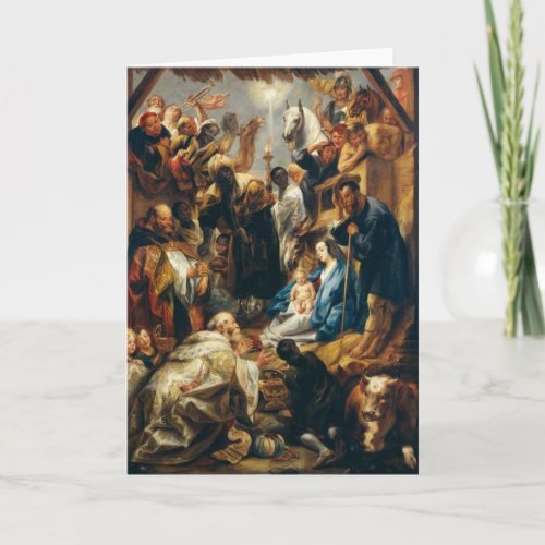 Adoration of the Magi by Jordaens Holiday Card