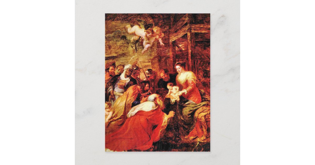 Adoration of the Magi by Paul Rubens Postcard | Zazzle
