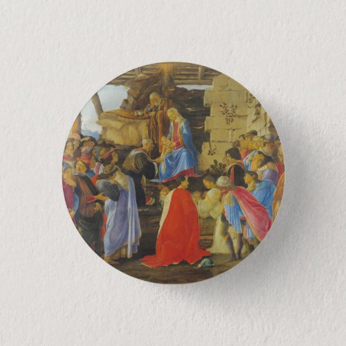 Adoration of the Magi by Sandro Botticelli 1475 Button