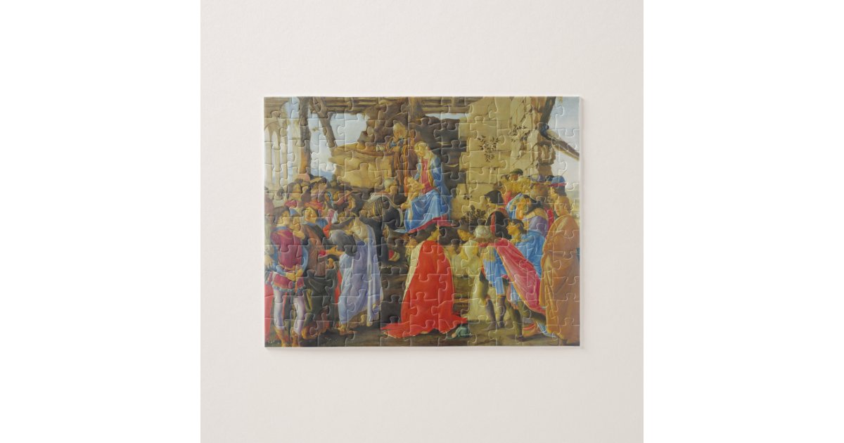 Adoration of the Magi by Sandro Botticelli 1475 Jigsaw Puzzle | Zazzle