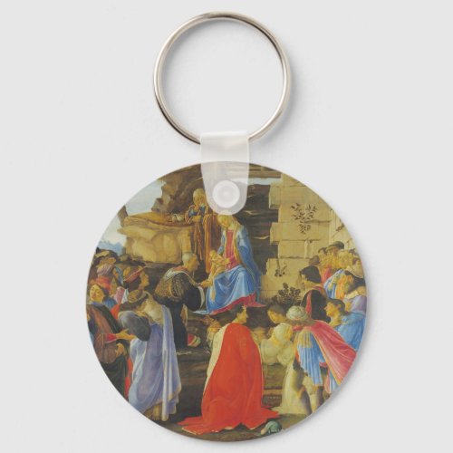 Adoration of the Magi by Sandro Botticelli 1475 Keychain