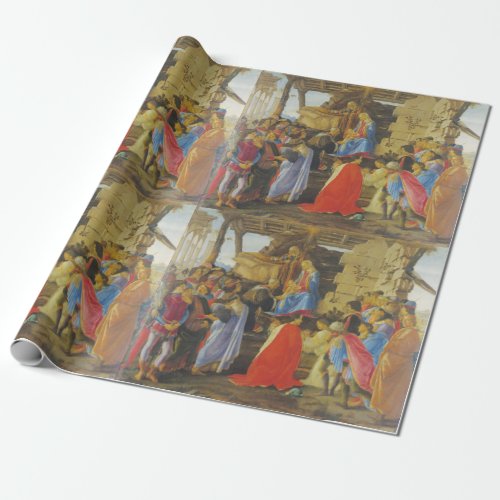 Adoration of the Magi by Sandro Botticelli 1475 Wrapping Paper