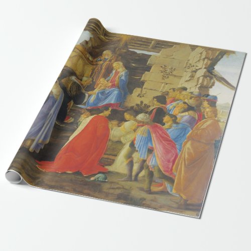 Adoration of the Magi by Sandro Botticelli 1475 Wrapping Paper