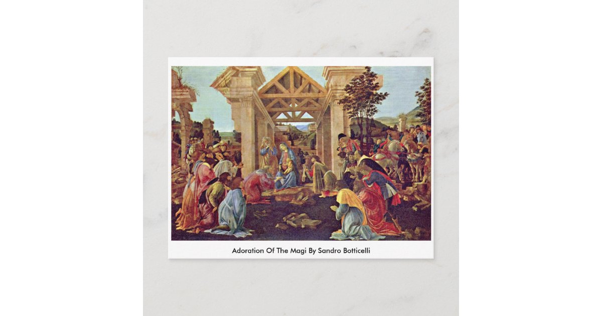 Adoration Of The Magi By Sandro Botticelli Postcard | Zazzle