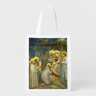 Adoration of the Magi, c.1305 Grocery Bag
