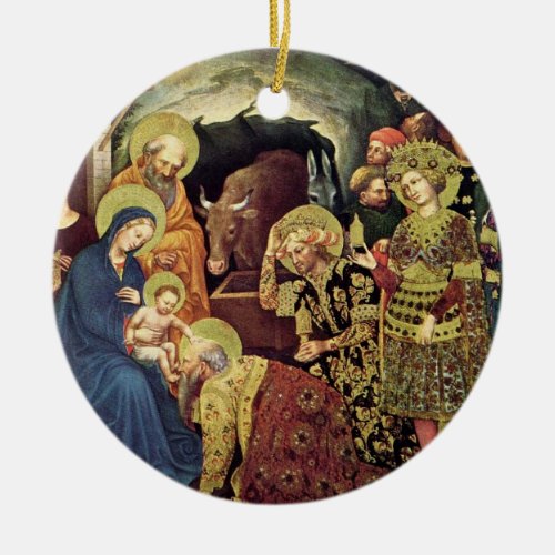 Adoration of the Magi Ceramic Ornament