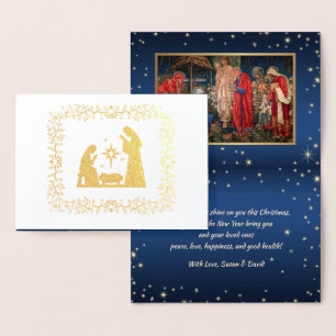 Adoration of the Magi. Christmas Luxury Foil Card