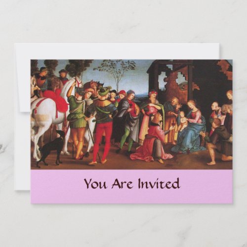 ADORATION OF THE MAGI  Christmas Party Invitation