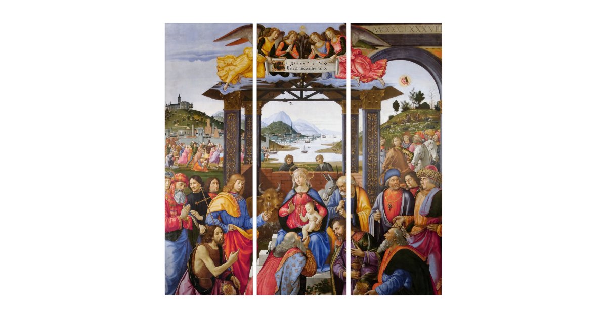 Adoration of the Magi - Domenico Ghirlandaio Triptych | Zazzle