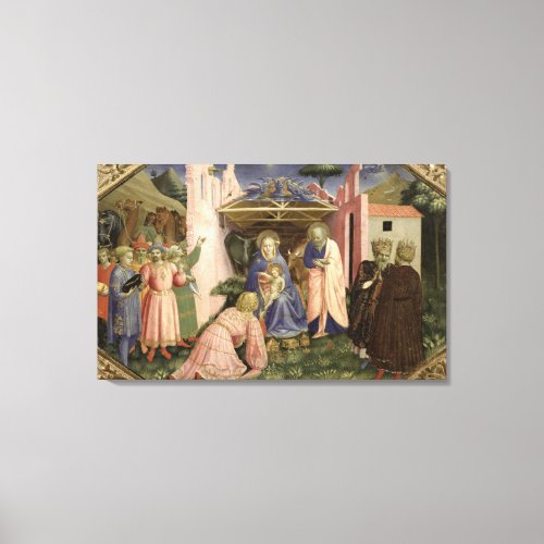 Adoration of the Magi from the predella Canvas Print