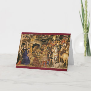 Adoration of the Magi Medieval Christmas Card