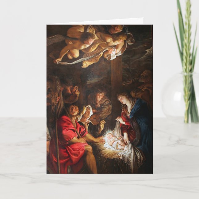 Adoration of the Magi Nativity Christ Child Holiday Card (Front)