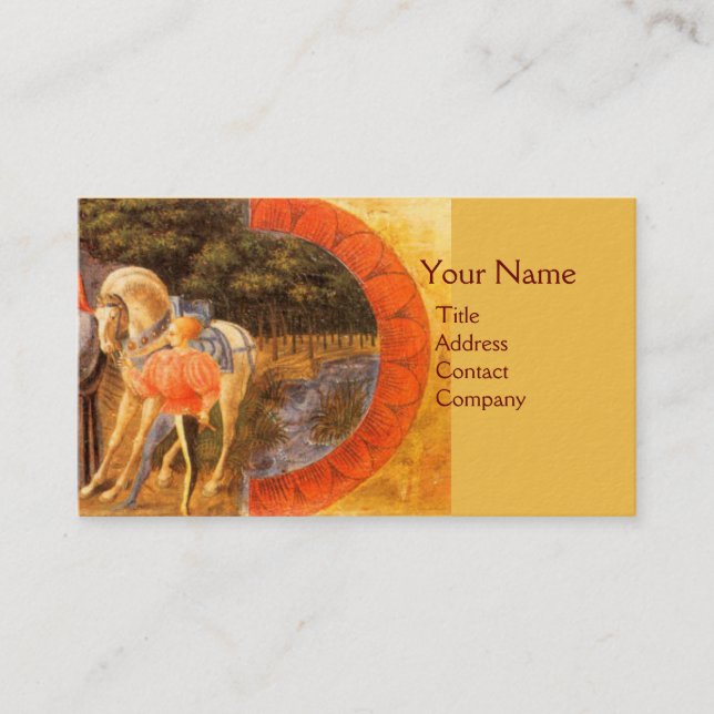 ADORATION OF THE MAGI NATIVITY PARCHMENT BUSINESS CARD (Front)