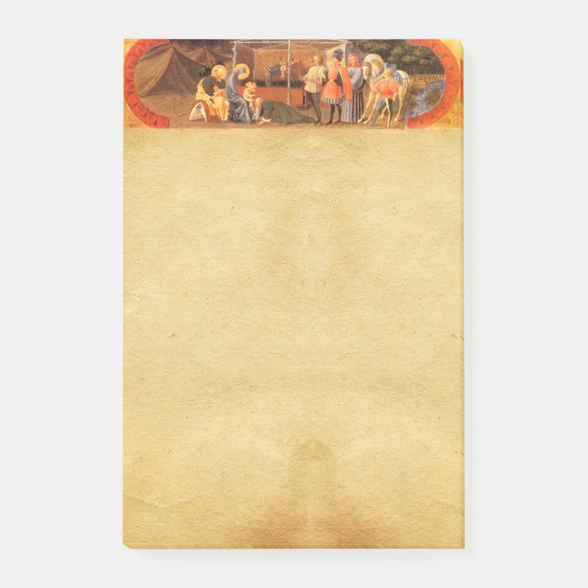 ADORATION OF THE MAGI NATIVITY PARCHMENT POST-IT NOTES (Front)