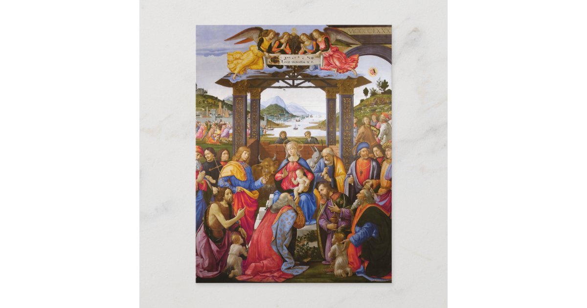 Adoration of the Magi Ospedale degli Innocenti Postcard | Zazzle