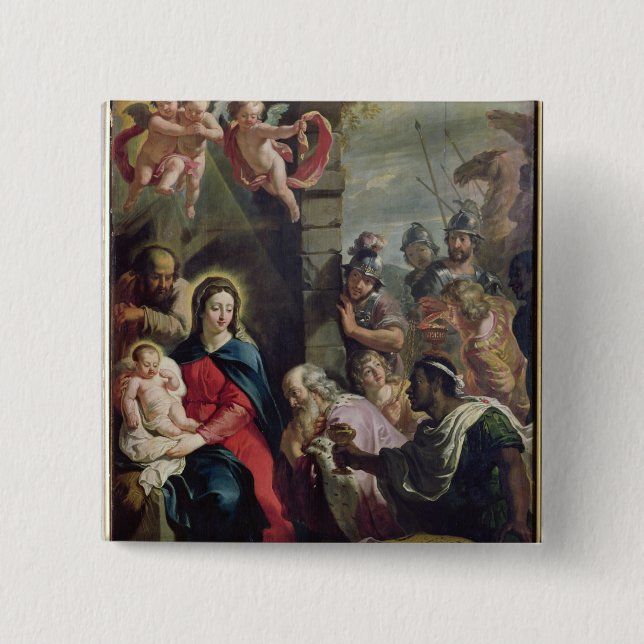 Adoration of the Magi Pinback Button (Front)