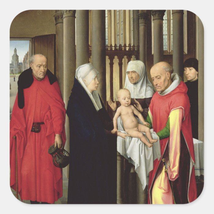 Adoration of the Magi Right wing of triptych Stickers