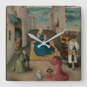 Adoration of the Magi Square Wall Clock