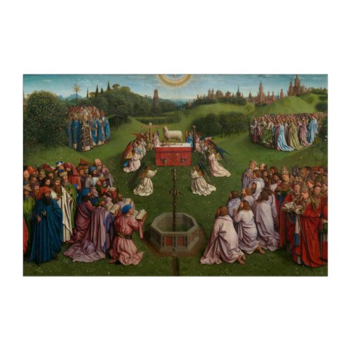 Adoration of the Mystic Lamb The Ghent Altarpiece Acrylic Print