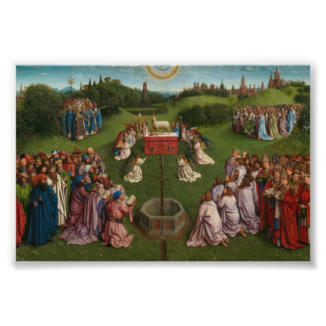 Adoration of the Mystic Lamb, The Ghent Altarpiece Photo Print (Front)