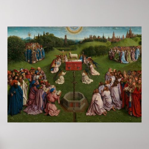 Adoration of the Mystic Lamb The Ghent Altarpiece Poster