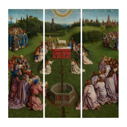 Adoration of the Mystic Lamb The Ghent Altarpiece Triptych