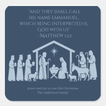 Adoration of the Nativity Sticker – Manger Scene