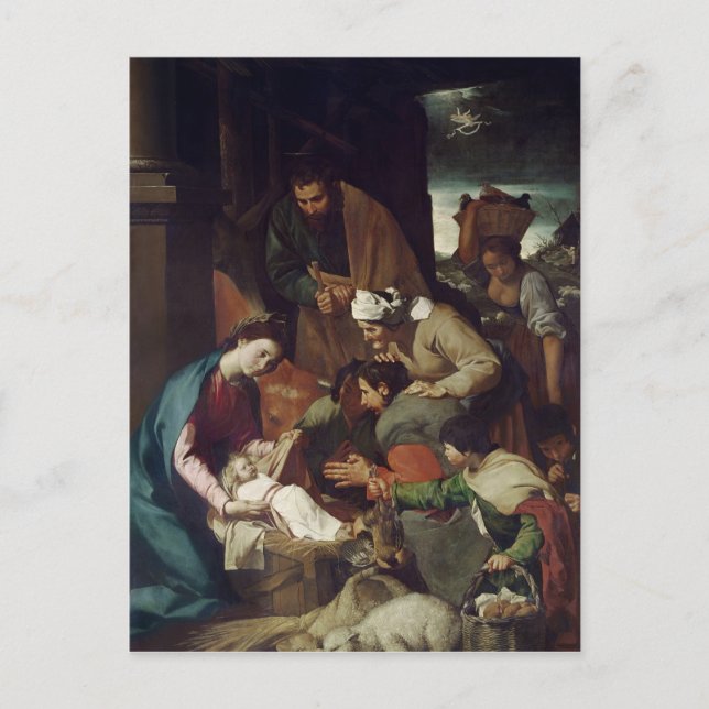 Adoration of the Shepherds, 1630 Postcard (Front)
